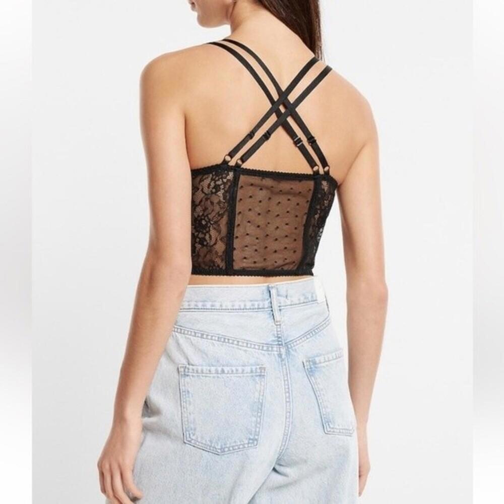 Express Lace Strappy Bustier Cropped - Picture 3 of 6